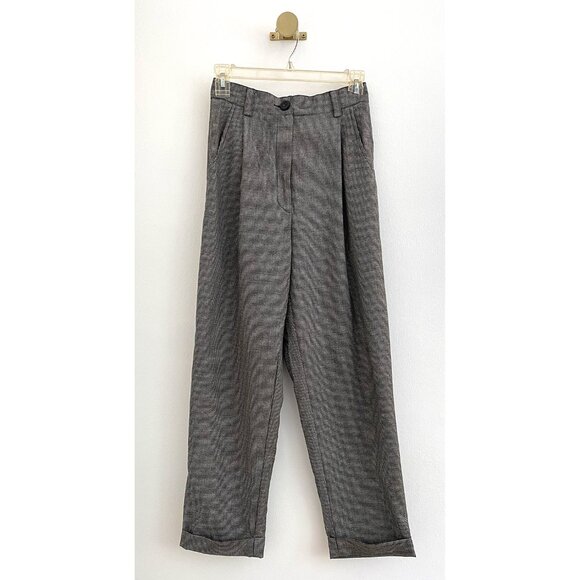 Caves Collect Wool Trousers – Black & Cream Mini Houndstooth (AU 8 / US 4–6) - Picture 3 of 9
